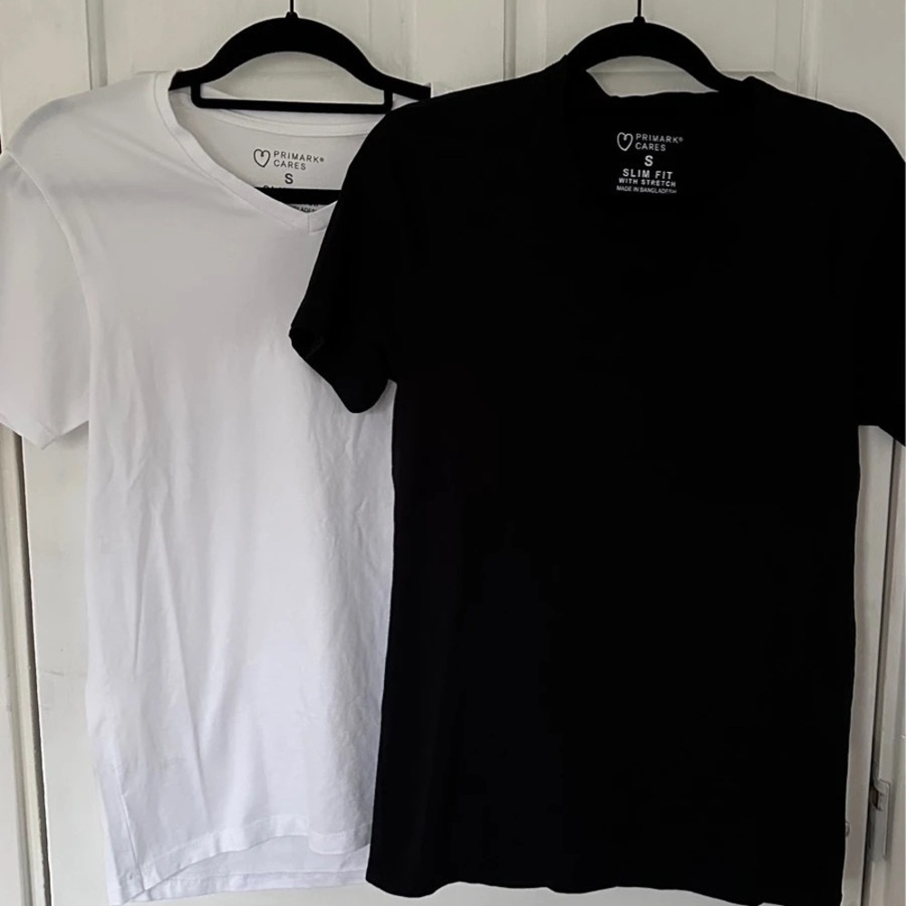 Primark Men's Short Sleeve Tees in Black and White
